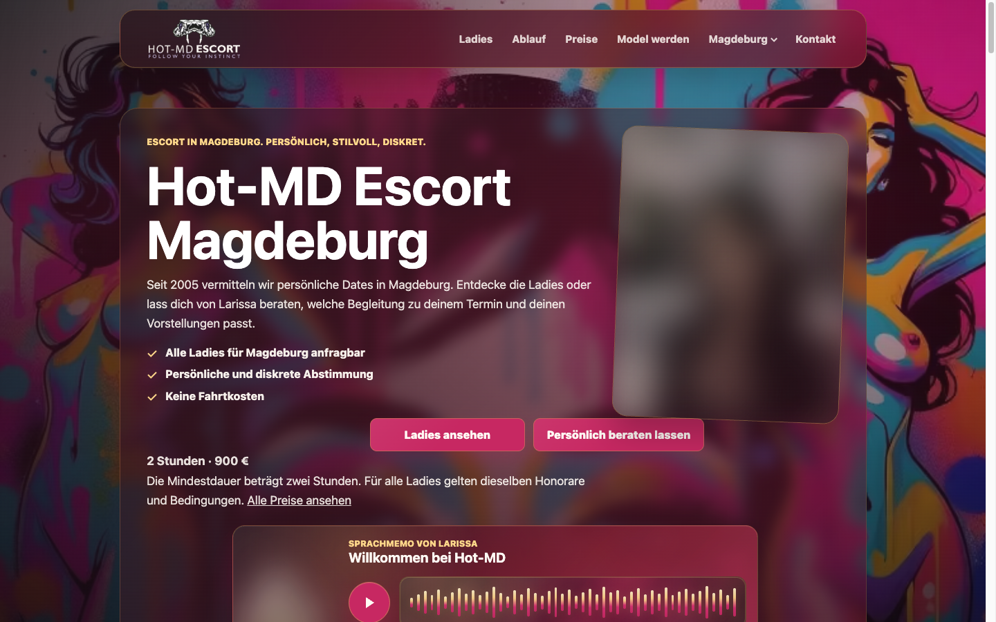 Startseite der neu gestalteten Hot-MD-Website